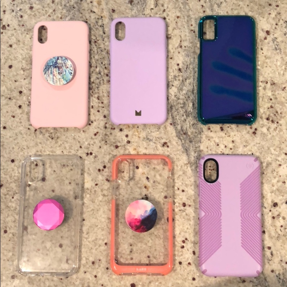 Iphone X cases (come with the pop sockets!)